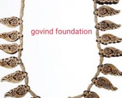 Tulsi neck mala radha carved leaf design Tulsi wearing mala Tulsi Radha haar