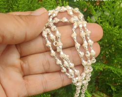 Tulsi silver Neckchain white beads Tulsi Silver chain