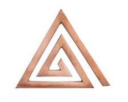 Copper helix copper triangle for vastu samadhan copper helix