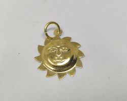 Brass sun locket pure brass sun pendant peetal ka suraj locket