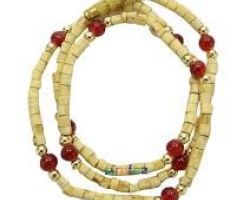 Tulsi mala neck original Tulsi kanthi mala with red beads