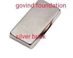Silver brick 50gm chandi ki int 4×2cn