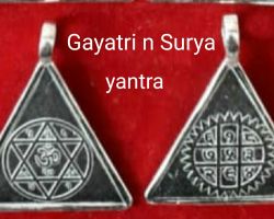 Gayatri Surya yantra locket silver numerology Surya Gayatri yantra pendant
