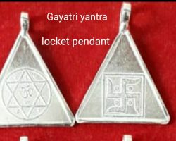 Gayatri yantra locket numerology  Pyramid shape silver Gayatri yantra locket