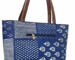 Handbag cum shoulder bag indigo blue majic 12×11 inches
