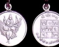 Shani yantra locket silver Shani yantra pendant