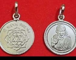 Sai yantra locket silver Shri Sai Baba  yantra pendant