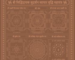 Vyapar vriddhi yantra copper vyapar vraddhi yantra 4×4 inches