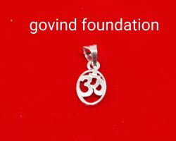 Silver om locket oval shape chandi ka om pendant silver om pendant