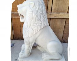 Marble lion statue white marble stone lion statue 2  feet