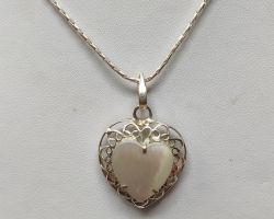 Silver seap pendant seap pearl silver locket pendant heart shape