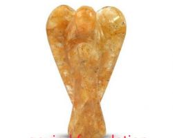 Citrine stone angel lucky natural citrine angel 2 inches