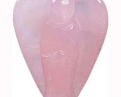 Angel rose quartz , natural rose quartz lucky angel