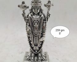 Silver tirupati balaji idol chandi ke tirupati balaji 5 inches