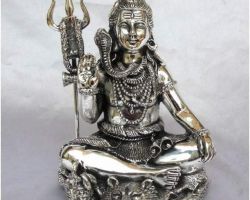 Silver Shiva  idol pure silver Shiv statue 6 inches chandi ki shiv murti