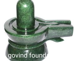 Green jade shivling margaj shivling 5 inches