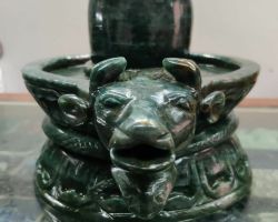 Pashupatinath shivling Green jade  margaj pashupatinath shivling with nandi mukh  6.5 inches