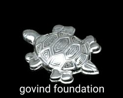 Silver tortoise 1.25 inches chandi ka kachhua silver turtle