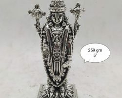 Silver tirupati balaji idol tirupati balaji status in pure silver 5 inches