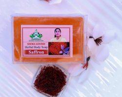 Saffron herbal Soap  brand seema govind set of 2