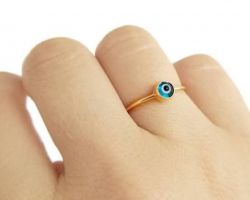 Evil eye gold ring evil eyes ring in gold