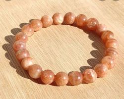Sunstone bracelet natural sunstone bracelet 10mm