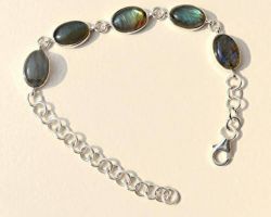 Labradorite silver bracelet labradorite bracelet in silver chain