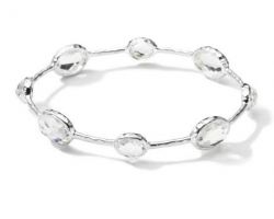 Sterling Silver crystal bangle sphatik silver bangle