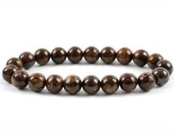 Bronzite bracelet 8mm natural bronzite stone bracelet