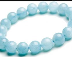 Aquamarine bracelet 8mm natural aquamarine stone bracelet