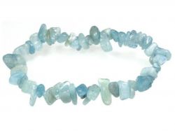 Aquamarine chips bracelet natural aquamarine chips bracelet