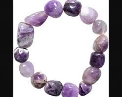 Amethyst tumbled bracelet natural amethyst bracelet in tumbled shape