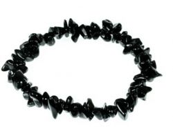 Black tourmaline chips bracelet natural black tourmaline bracelet in chips shape