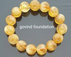 Citrine bracelet 12mm natural citrine stone bracelet
