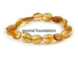 Citrine tumbled bracelet natural citrine bracelet in tumbled shape