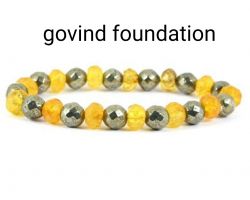 Citrine pyrite bracelet 8mm pyrite citrine bracelet 8mm