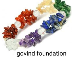 7 chakra bracelet chips shape stone seven chakra bracelet double round