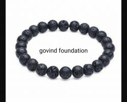 Lava stone bracelet 6mm natural valcano bracelet