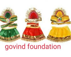 Lord Jagannath dress set  Balaram, Maa Subhadra Dress yellow red green