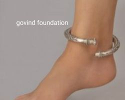 Silver anklet kada carved pure silver anklet pihu design