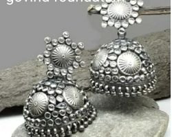 Silver jhumka for woman pure silver jhumka earrings ethnic