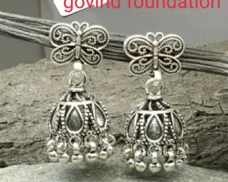Silver jhumka for woman pure silver jhumka earrings noori