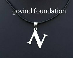 N letter pendant silver pendant