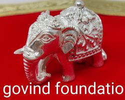 Pure silver elephant trunk down solid for Pooja 60gm chandi ka thoss hathi soond neeche
