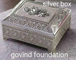 Silver box Rectangular 3×2 inches pure silver box for gift or jewellery box