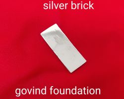Pure silver brick 20gm silver brick 5×2.5 cm chandi ki int