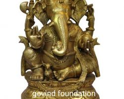 Ganesh idol brass 12 inches pure brass Ganesh statue