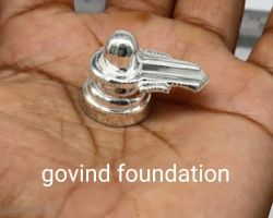 Silver shivling 4cm pure silver shivling 55gm