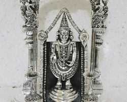 Silver Tirupati Balaji idol 6 inches pure silver Tirupati Balaji statue