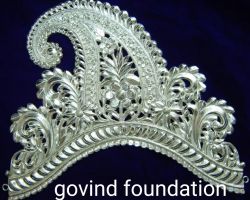 Silver crown silver mukut royal design